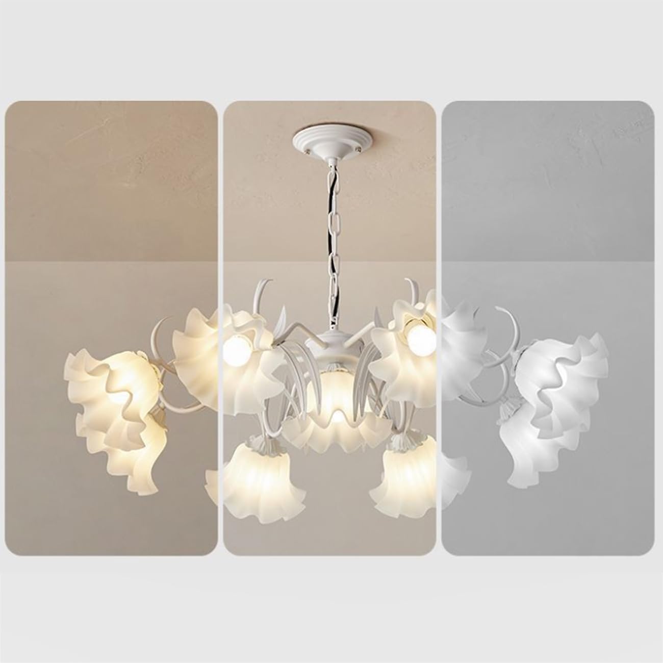 Amazon.co.jp : スズランシャンデリア フラワーシャンデリア E 27